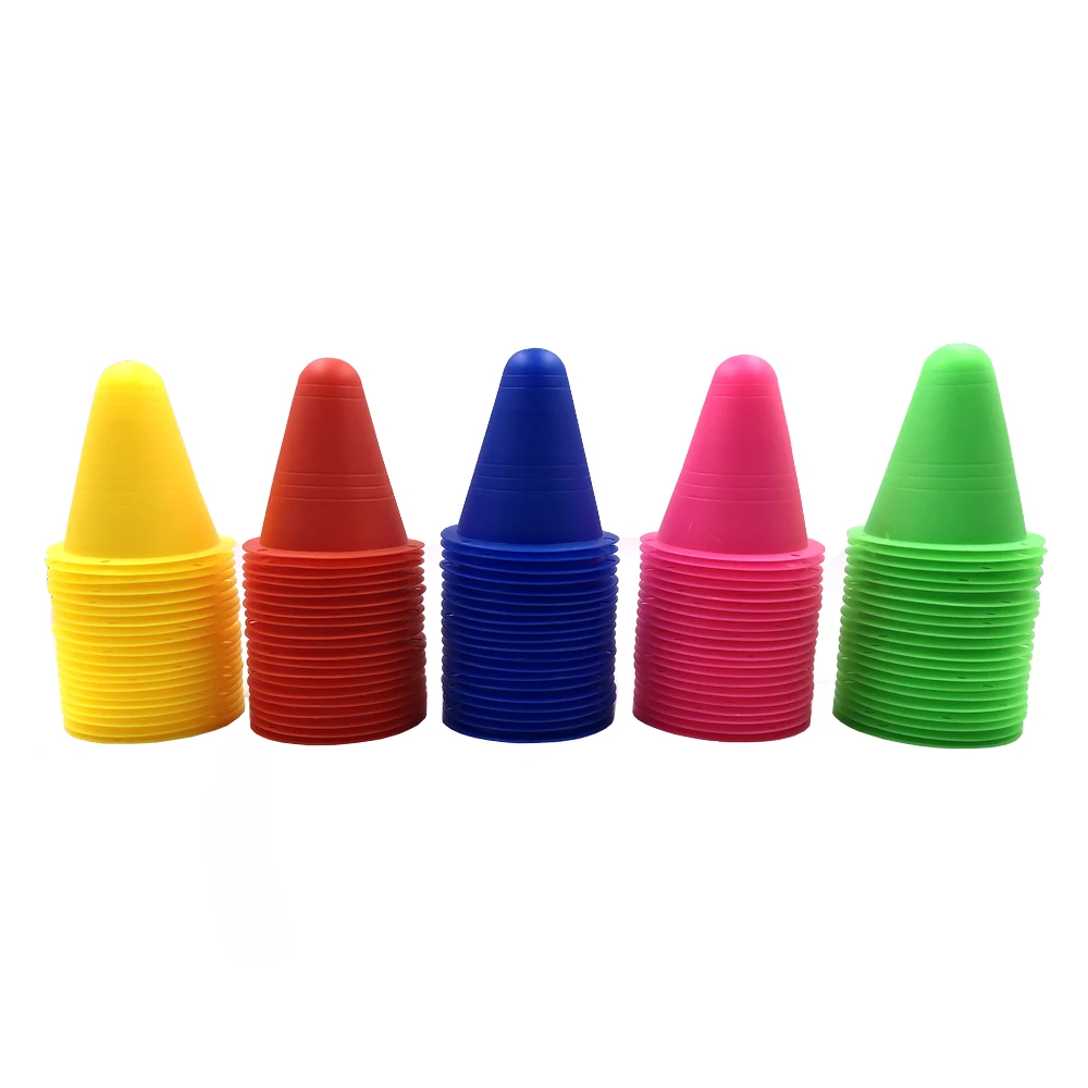 5Pcs/Set inline skating Skateboard Mark Cup Soccer Rugby Speed training Equipment Marker Cones Slalom Roller skate pile cup