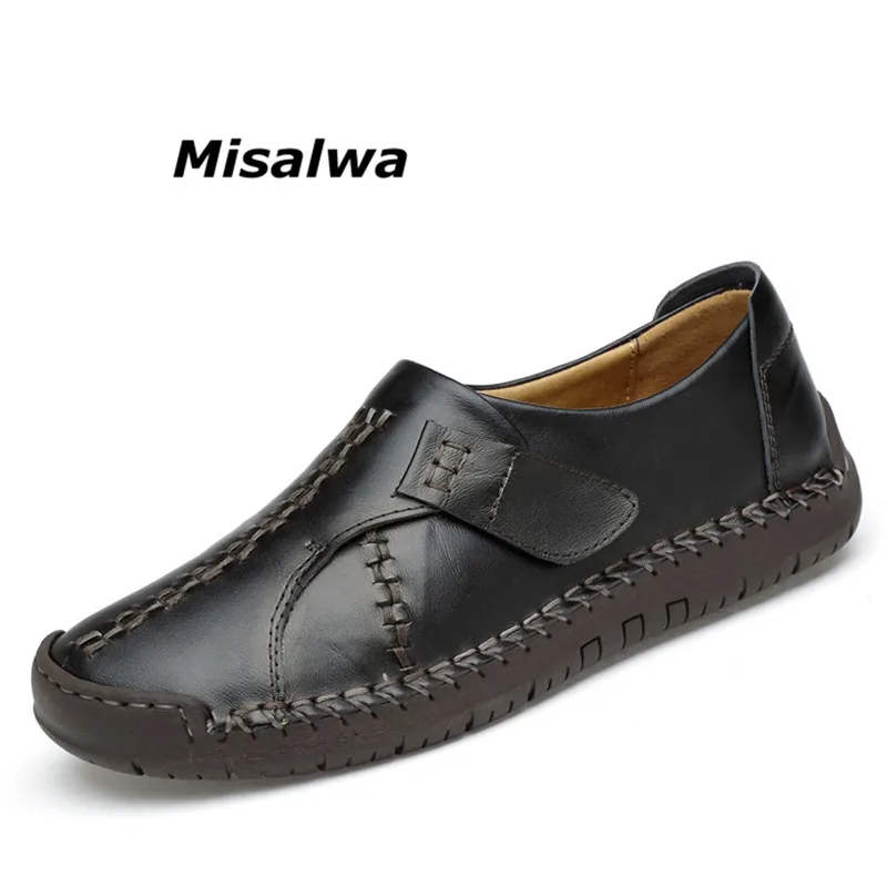 Masculinos Mocassins Brown Primavera Preto Crianças Black Deslizar Sapatos Casuais Sobre Brown Homens Zapatos 2019 Calçado Couro De yellow Misalwa Plana red Marca Dos Luxo Hombre BqawXnI