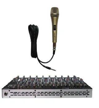 

STARAUDIO New Pro PA DJ Stage 10 CH Mixer USB Bluetooth Mp3 Player W/ 1 Wired Handheld Dynamic Microphone SMX-1000B