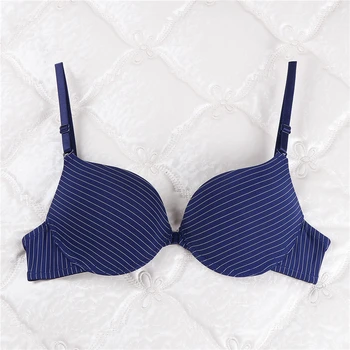 women lingerie sexy underwear stripes bra plus size 70-85 ABC cup seamless brasier mujer front button lenceria 1