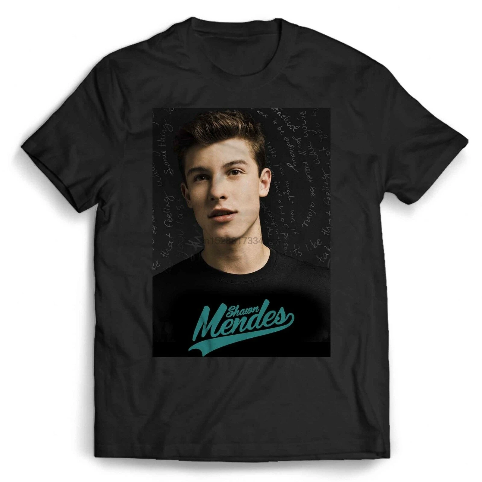 Shawn Mendes Quotes Men T Shirt T-Shirt Summer Short Sleeves Cotton Fashion Free Shipping Print Male Brand | Мужская одежда