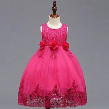 Communion Dress Sequined Ball Gowns Flower Girl Dresses Custom Made Little Girls Pageant Dresses lovely princess flower girls dresses with bow long pageant dress kids party dress ball gowns pink custom made