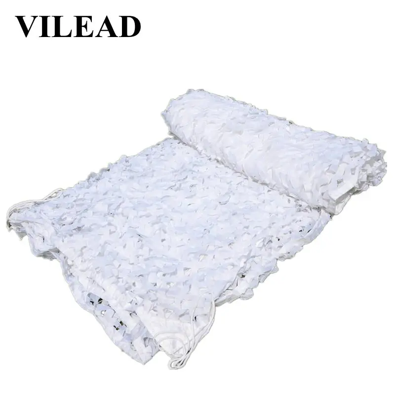 

VILEAD 2M x 4M (6.5FT x 13FT) Snow White Digital Camouflage Net Military Army Tent Netting Sun Shelter for Hunting Camping Tent