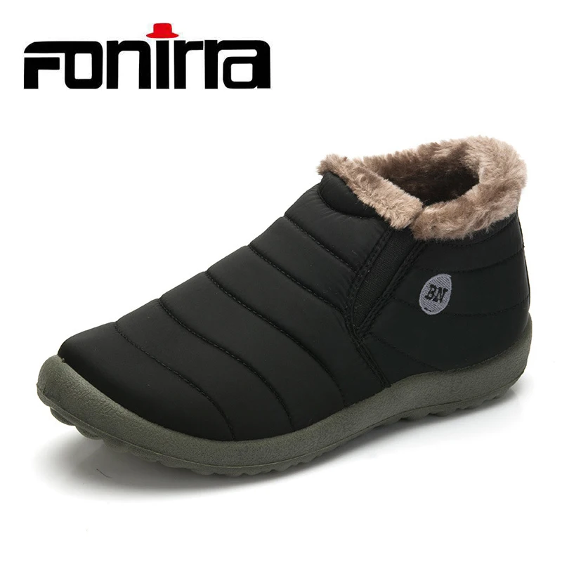 FONIRRA/Мужская зимняя обувь однотонные зимние ботинки сохраняющие тепло