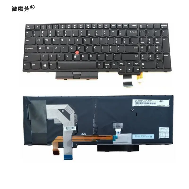 США английская клавиатура с подсветкой для lenovo Thinkpad T570 P51S T580 P52S подсветка Teclado 01ER582 01ER541 SN20M07934