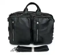 Vintage Genuine Leather Bag Men Messenger Bags Portfolio Briefcase Men Travel Bags Shoulder Bags 14″ Laptop Handbags #VP-J7041