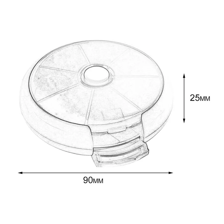 Еженедельный автоматический поворотный круглый форма Медицина Pill Box Путешествия емкость для лекарств держатель планшеты чехол для хранения 2 цвета