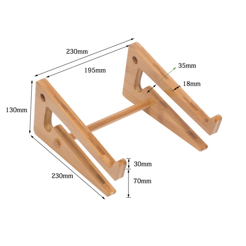 Креативная бамбуковая подставка для ноутбука, подставка для ноутбука, держатель для ноутбука с увеличенным охлаждением, подставка для клавиатуры, подставка для хранения