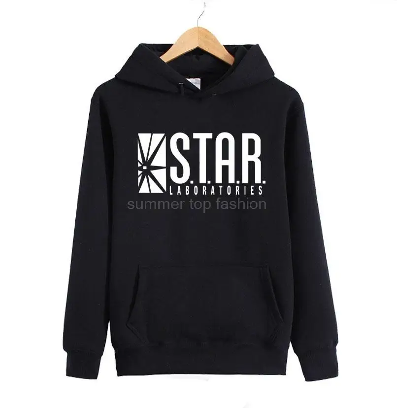 

superman series o-neck hoody STAR S.T.A.R.labs jumper the flash gotham city comic books black sweatshirt