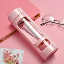 Роскошная стеклянная бутылка воды анти-капля портативные очки для офиса чашка большой емкости автомобиля использовать бутылка для воды