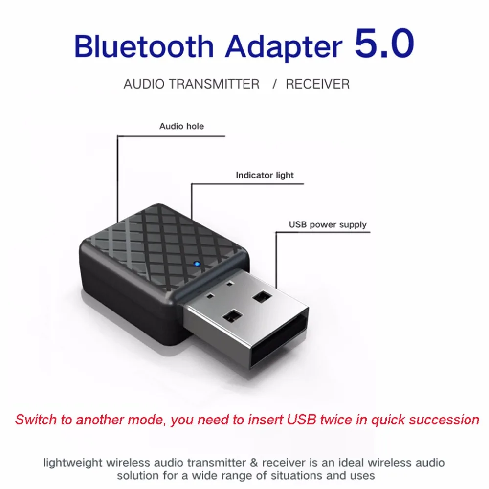 Bluetooth-приемник USB передатчики 5,0 беспроводной 3,5 мм аудио музыка стерео адаптер ключ для ТВ ПК bluetooth-динамика наушников