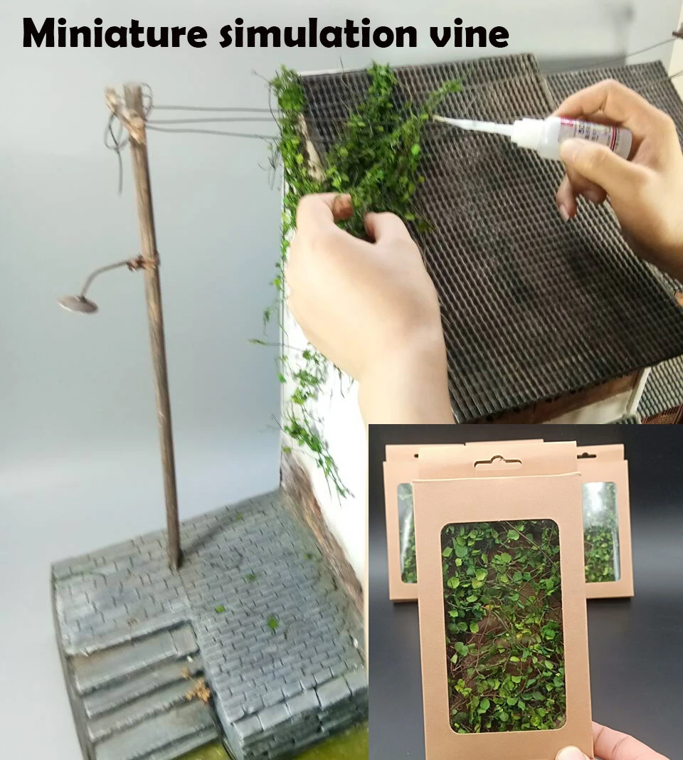 Миниатюрная модель модели сценев vine имитация гор тигровая растительность DIY