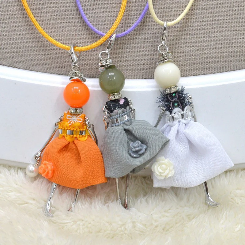 Newest Arrival !! Kids doll Pendant Necklace Jewelry Wholesale Cute