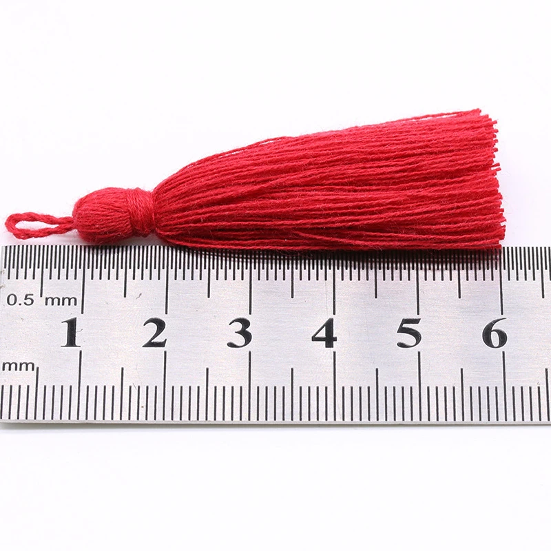 20PC 6CM Mini Pure Cotton Tassel Home Textile Curtain Clothing Pendant Tassels DIY Jewelry Making Charms Pendants Craft Tassels