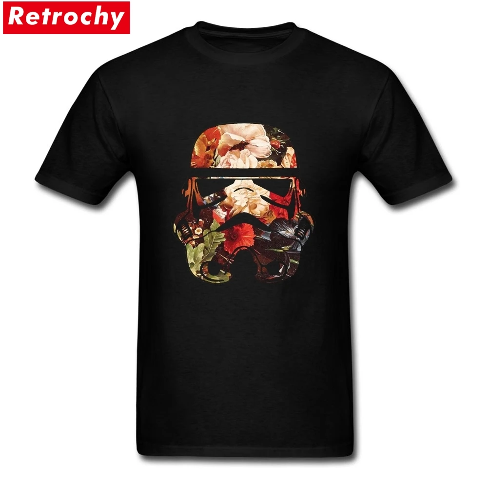 Custom T Shirts Online Floral Print Stormtrooper Family hip hop Cotton Short Sleeve T Shirts XXXL