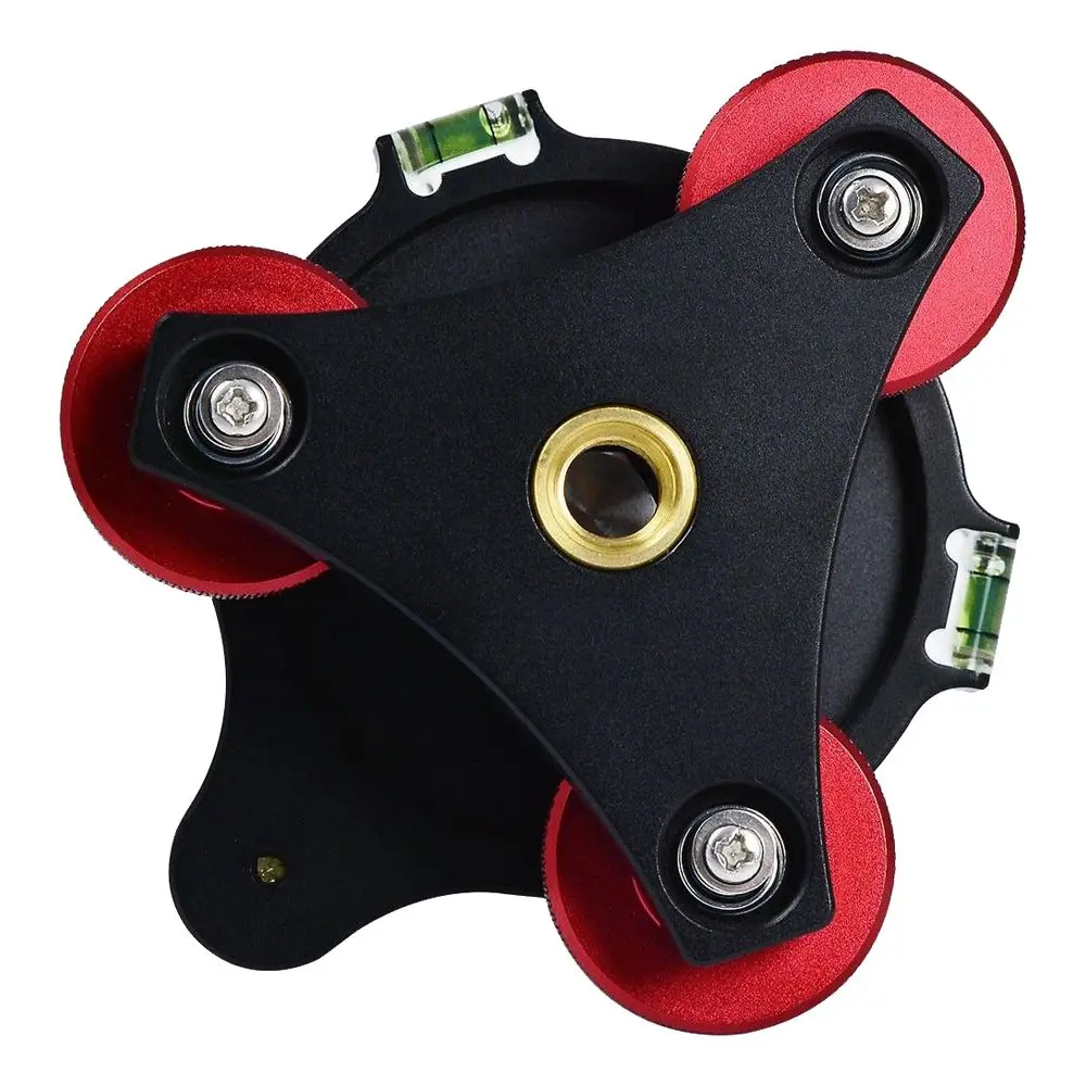 

LP-64 3/8 Inch Screw Tripod Leveling Base with 3 Adjustment Dials