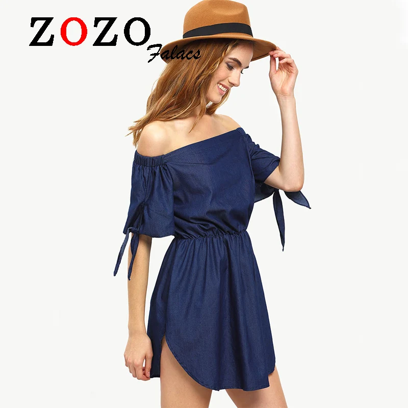 Falacs zozo Для женщин лето-осень модные милые Повседневное Prairie Chic Denim половина Фонари