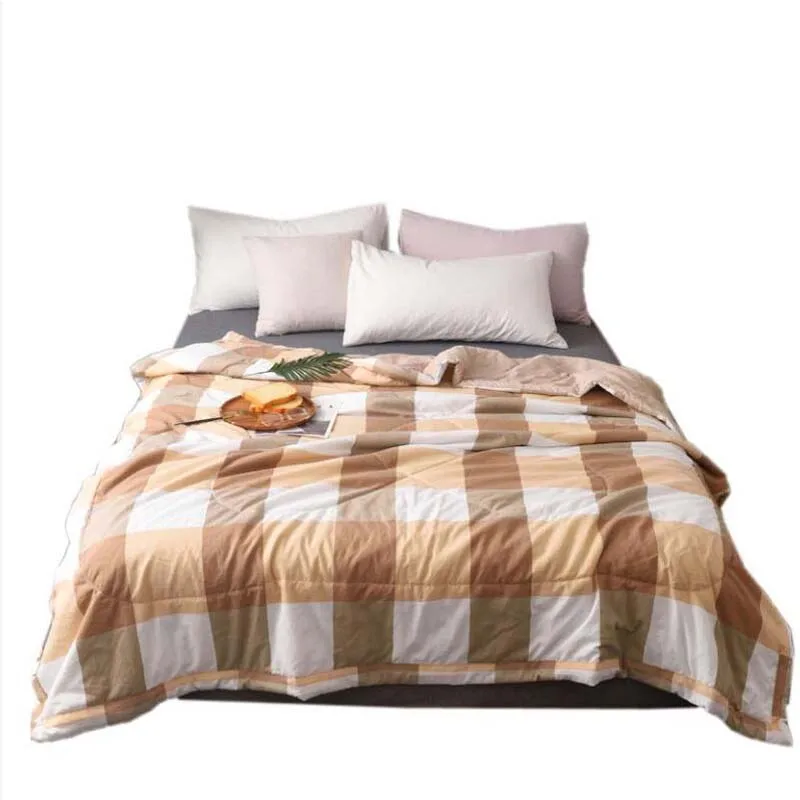 

Thin Summer Quilts Cotton Comforter Blanket Foot Coverlet Sofa Throw Blankets Air-conditioned Room Textile Bedding Steppdecke