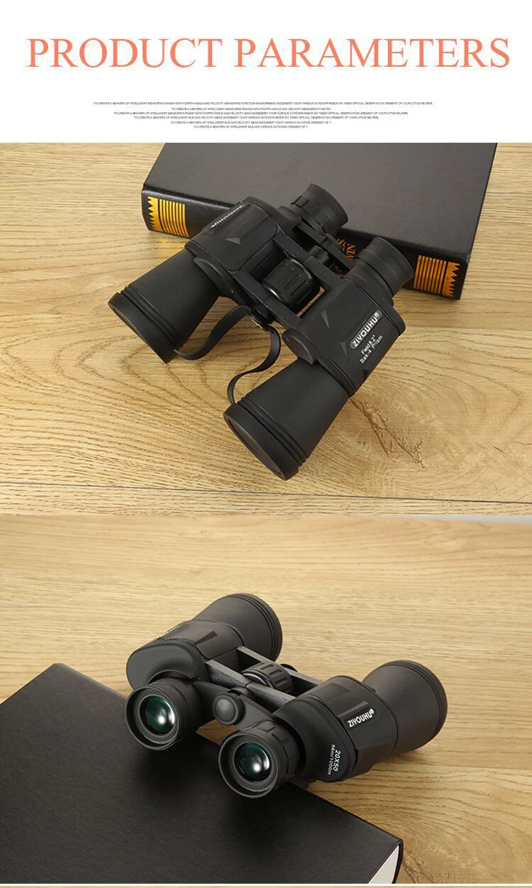 Telescópio para a Caça de Acampamento Binocular ao ar Ipx4 à Prova Ziyouhu Binóculos Viagem Dwaterproof Água Bak4 Prisma Alta Definição Livre 20x50 4 High Quality Ferramenta