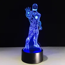 7 цветов креативная 3D лампа ночник Детские светодиодные акриловые дистанционные лампы с дистанционным управлением USB Footpath спальня гостиная свет настольная лампа