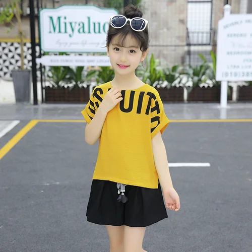 exercise clothing sets	 Girls Clothes Girls Summer Outfits Toddler Children Kids Fashion Set Top + Shorts 4 5 6 7 8 9 10 11 12 13 14 Years Clothing Sets classic Clothing Sets