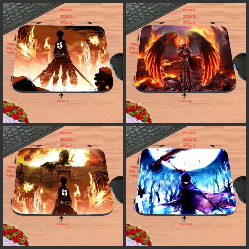 

2017 Hot Sell Attack the giant Print Anti-slip New Arrival Customized Rectangular Mouse Pad Computer PC Nice Gaming As Gift