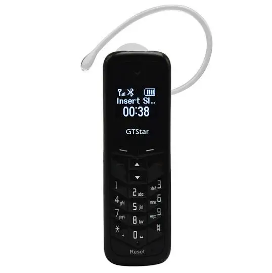 Беспроводная гарнитура bluetooth dialer GTSTAR BM50, стерео мини-наушники, поддержка sim-карты и набора номера, простой карманный мобильный телефон PK BM70 - Цвет: Черный