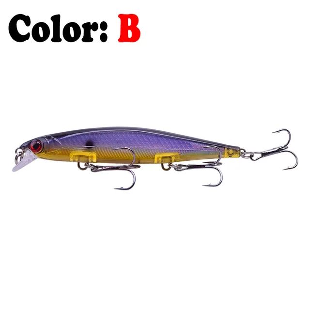 Proleurre Fishing Lures 11cm 13.8g Sinking Minnow Wobblers Plastic Artificial Baits With Hook for Bass Pike Carp Swimbait Tackle B