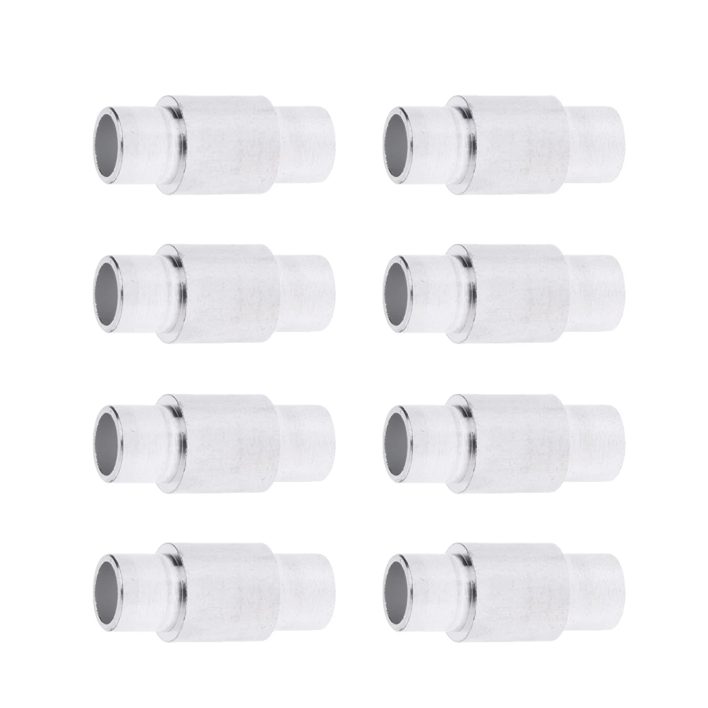 8 Pieces Aluminum Long Sleeve Inline Roller Skate Wheels Replacement Spacers