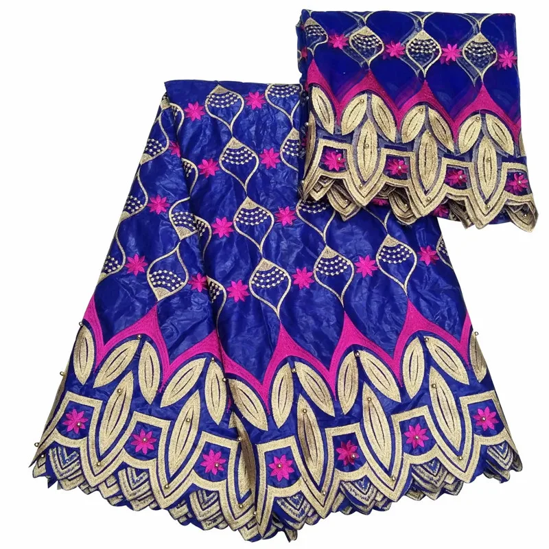 

Bazin riche fabric embroidered 5 yards African net lace fabric 2 yards high quality royal Bazin riche for clot KY080408