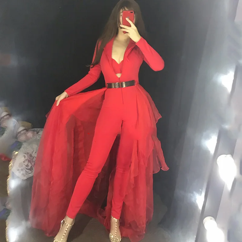 red jumpsuit sleeves