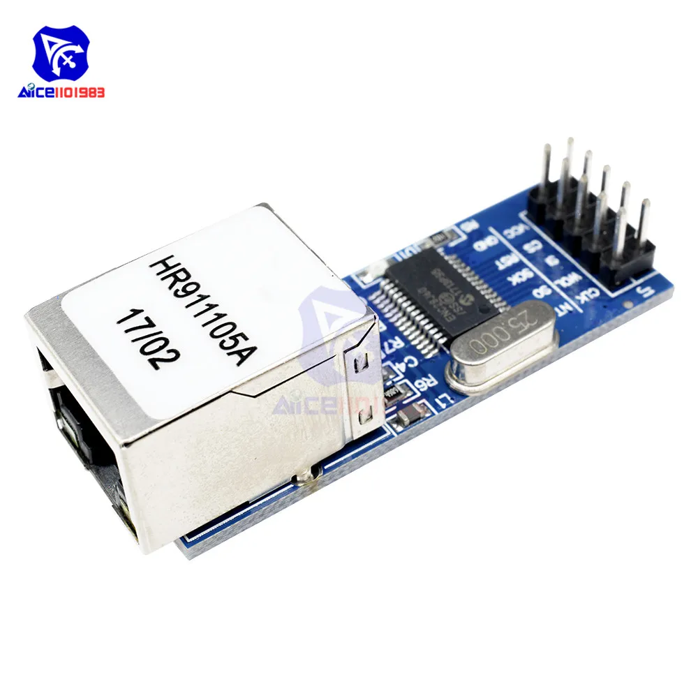 

ENC28J60 Ethernet LAN Network Mini 51/AVR/ARM/PIC Code For Arduino SPI Port Module STM32 LPC Module