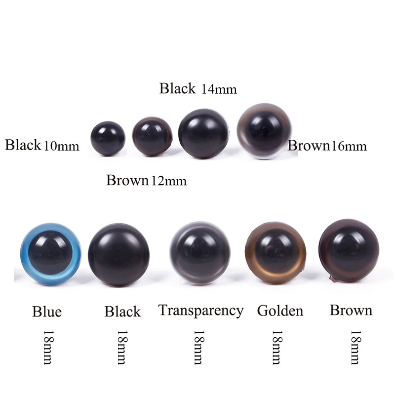 5Pairs/Bag 10/12/14/16/18mm Plastic Safety Eyes For Teddy Bear Stuffed Toys Snap Animal Dolls Gifts glass doll eyes doll eyes doll eyewear accessories doll accessories plush doll accessories