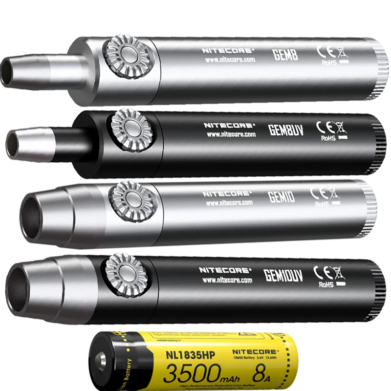 NITECORE GEM8 GEM8UV GEM10 GEM10UV ювелирный светильник 18650 лм CREE XP L HI V3 светодиодный фонарик с