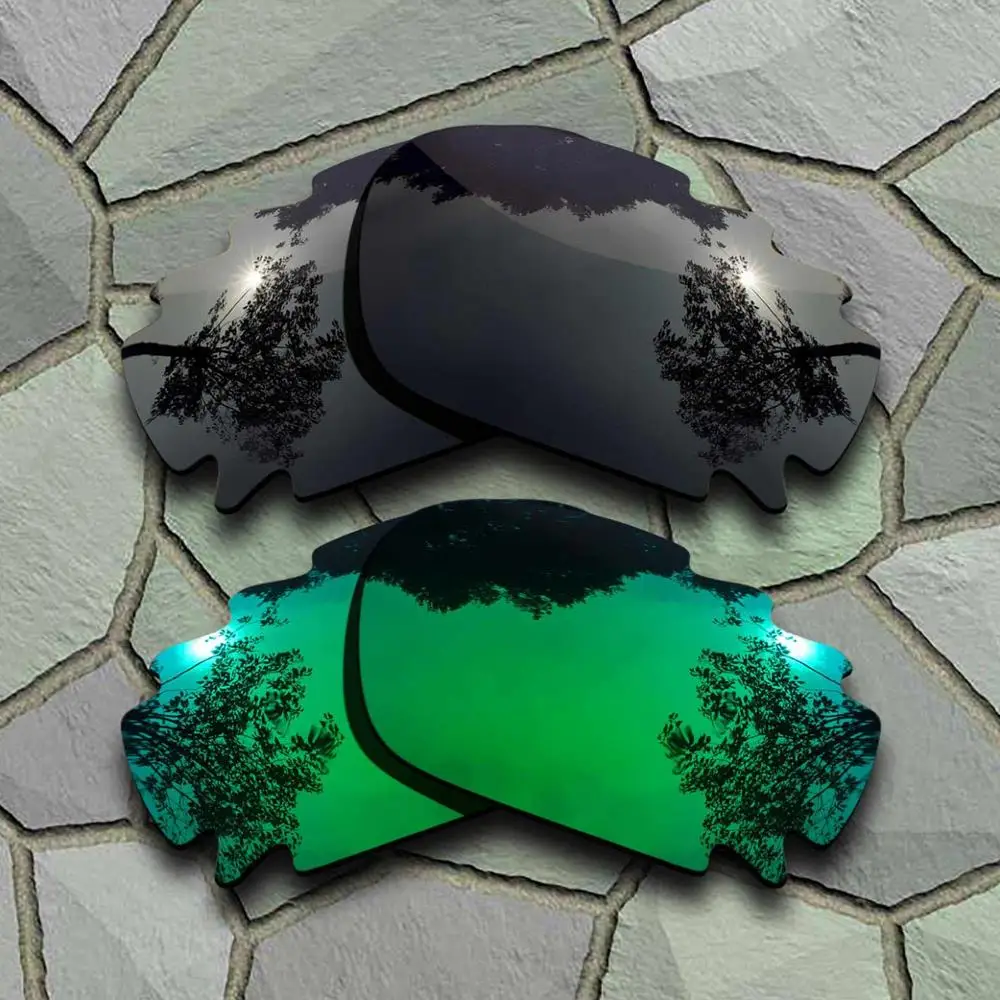 Black-Jade Green Серые Черные И Нефритовые зеленые солнцезащитные очки поляризованные Сменные линзы для Окли Jawbone вентилируемые - Цвет линз: Black-Jade Green