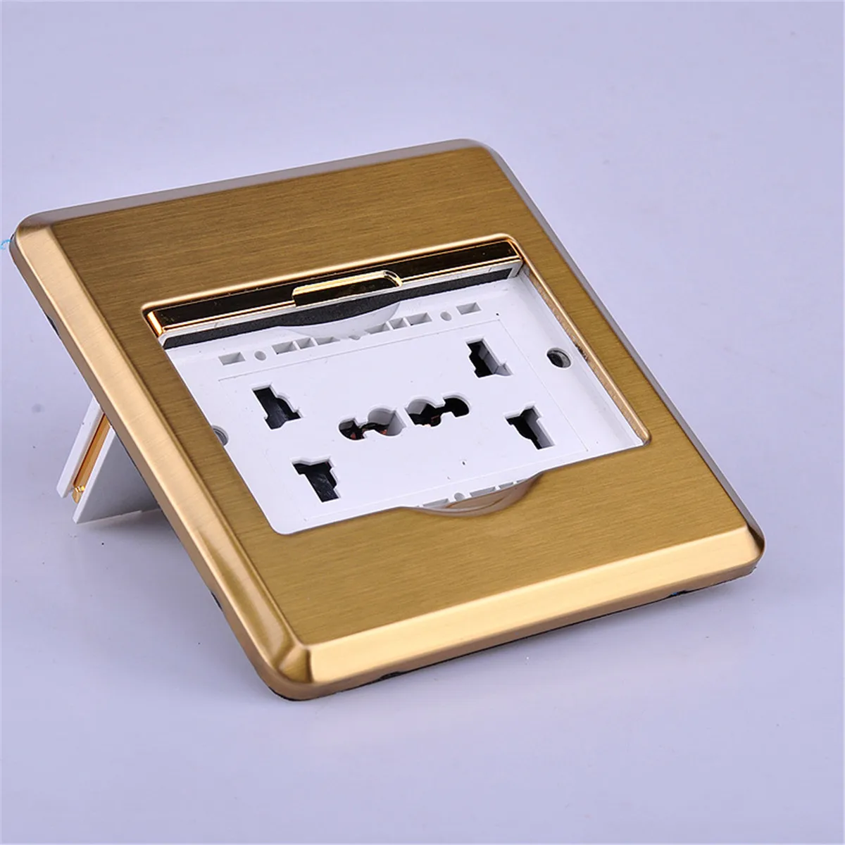 Gold 10A Universal Floor Socket Plate Ground Outlet Duplex Power Socket