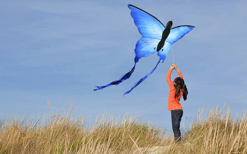Strong Butterfly With  Long  Tail!Huge Beginner Kites for Kids And Adults 55-Inch Come With String And Handle 4