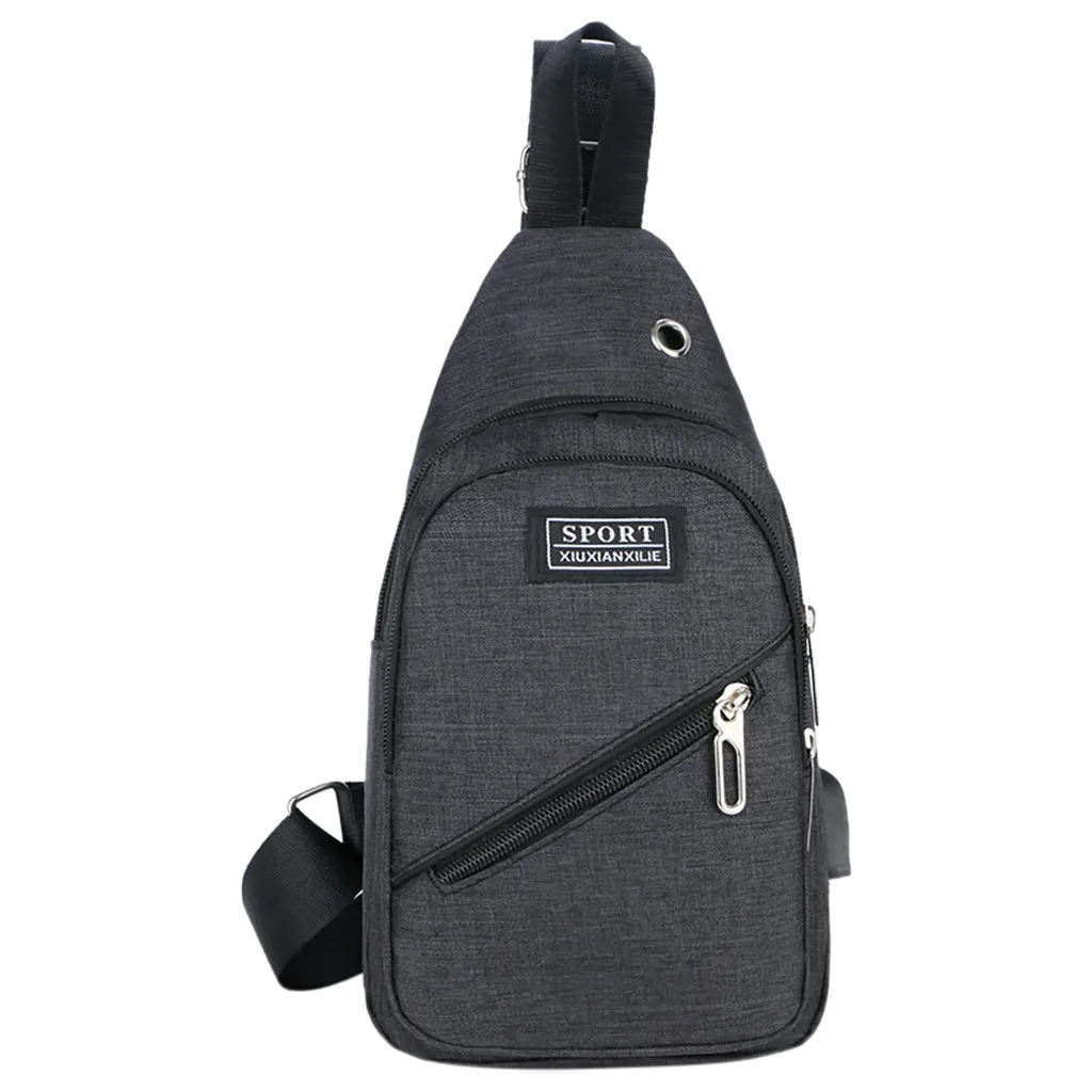 

Man Bags Cross Body Men's Fashion Casual Outdoor Sports Chest Bag Multi-function USB Charging Interface Shoulder Messenger Bag