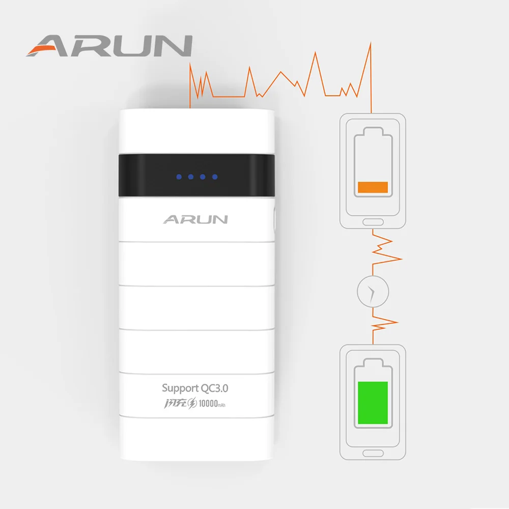Двойной USB Белый Быстрый Y305Q2 ARUN большой емкости заряда аккумулятора зарядки для