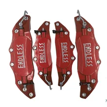 4 шт., бесконечный алюминиевый тормозной суппорт, чехлы для передних и задних сидений, синий, красный, желтый, универсальный металлический штангенциркуль, чехол для украшения автомобиля