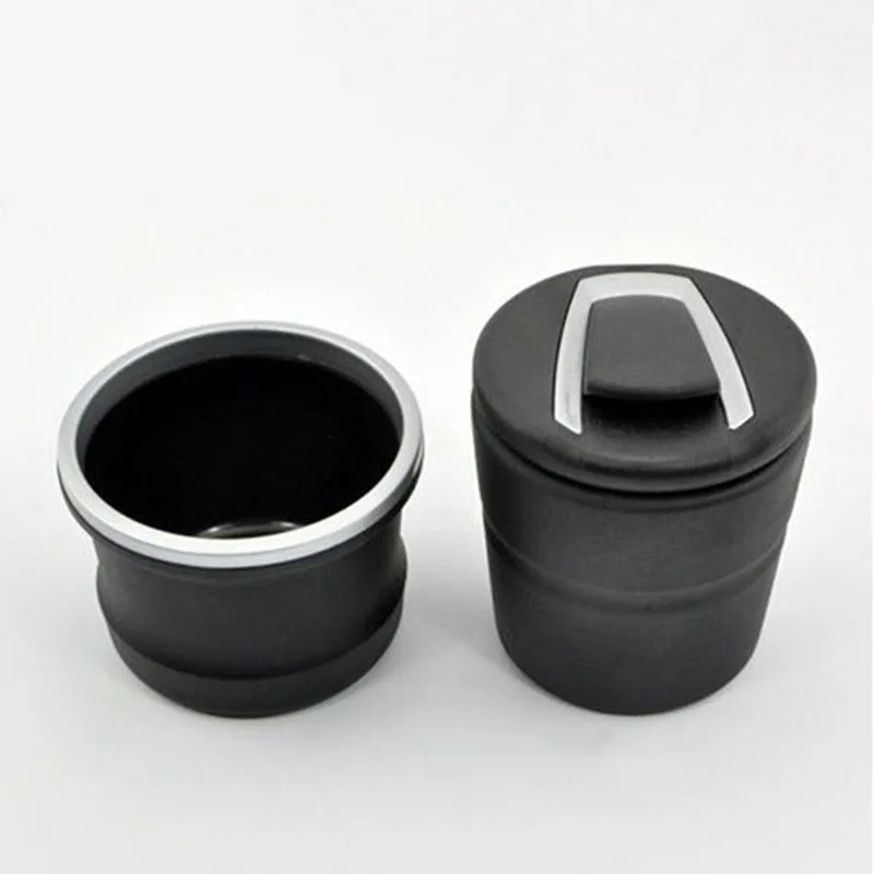 

Car Ashtray W/ LED Light Lamp Cigarette Cigar Ash Tray Container Smoke Ash Cylinder Multi-functional Ashtray Storage Jar For BMW