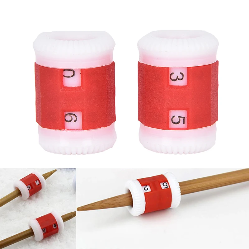 

2pcs Plastic Knitting Tools Needle Knitting Number Marker Tool Plastic Knitting Needles Counter Weaving Tools