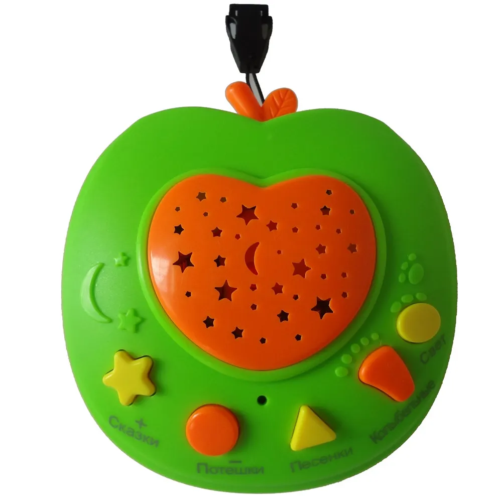 QITAI Russian Language Educational learning toys with Stories Music Poem Knowledge Light Apple Story Teller Specially for kids