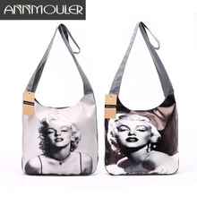 Брендовая Новинка Bolsa Feminin женская модная сумка через плечо Классическая Лоскутная сумка через плечо 3D Мэрилин Монро печать Хобо Сумка