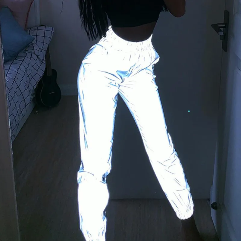 

The new 2019 style features reflective elastic ankle straps and casual pants for women