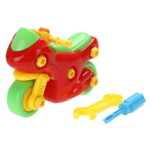1Pcs DIY Disassembly Motorcycle Design Toys Environmentally Friendly Plastic ABS Educational Toys for Kids Children