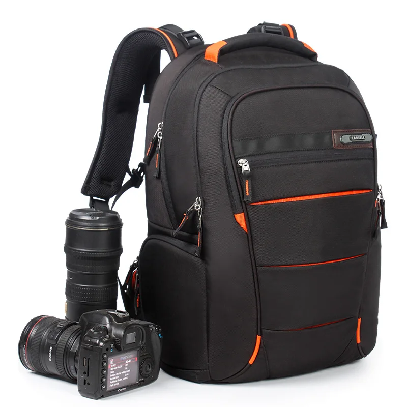 Лучший CAREELL универсальная сумка большой емкости DSLR камера сумка Фото сумка камера рюкзак путешествия рюкзак для Canon Nikon sony Цифровой Cam