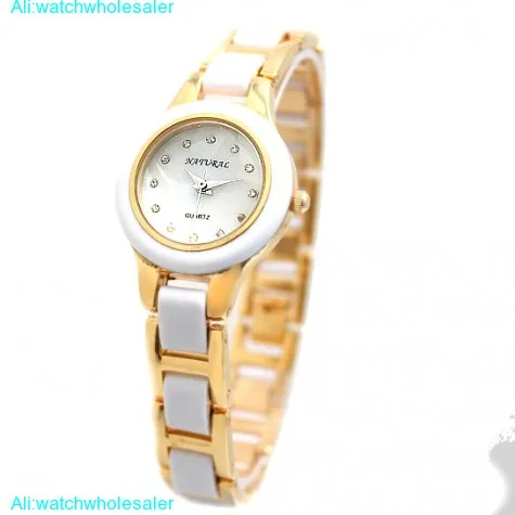 FW718C New NATURAL White Dial Round Ladies Women Fashion Watch