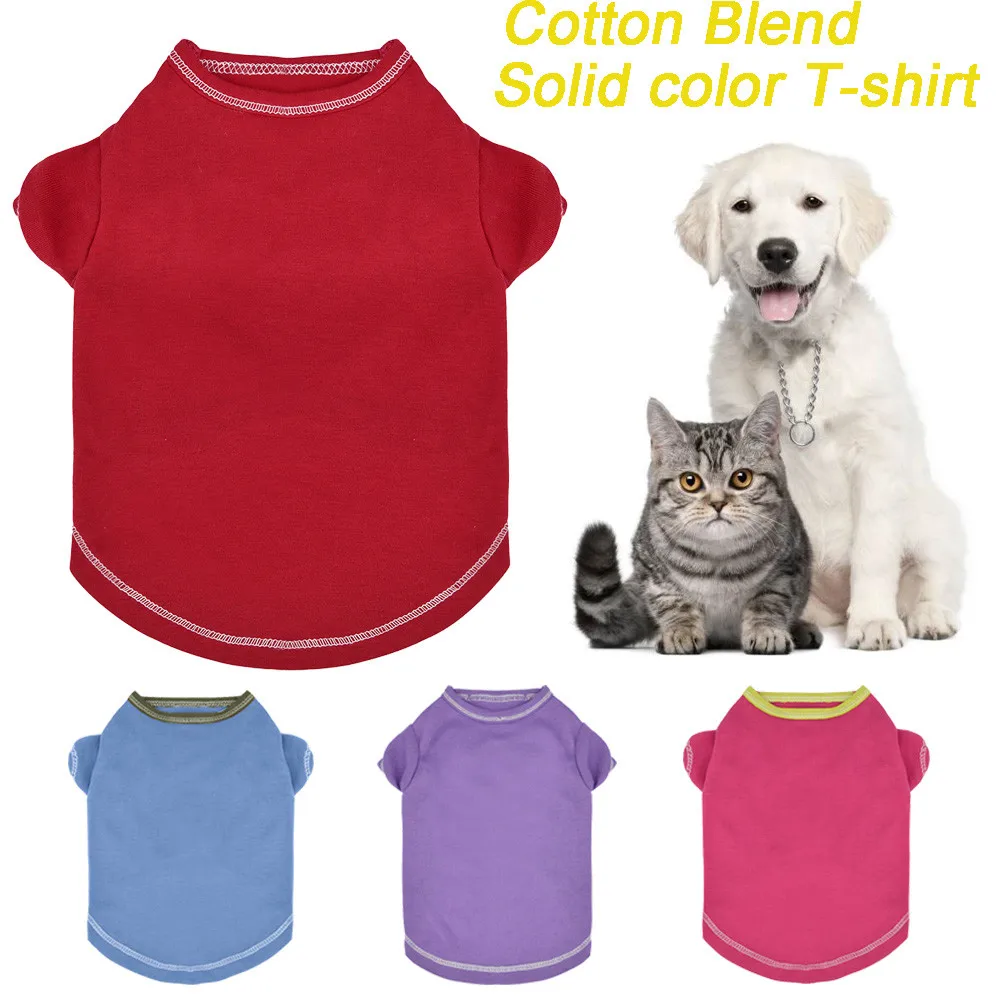 Dog Shirt Cotton Blend Pet Clothes For Small Dogs Cat Spring Summer