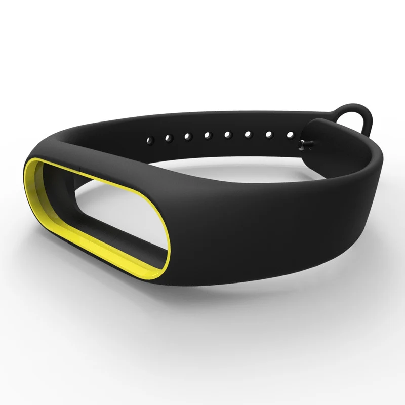 Ремешок сменный силиконовый для Xiaomi Mi band 2 мягкий цветной двухцветный браслет